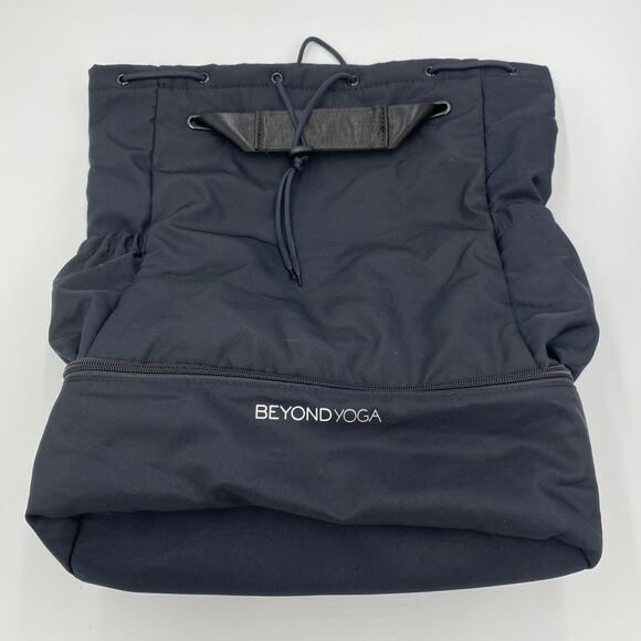Beyond Yoga Black Drawstring Convertible Back Pack main image 4